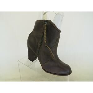 ALDO Womens Brown Leather Zip Fashion Ankle Boots Booties Size 8 M
